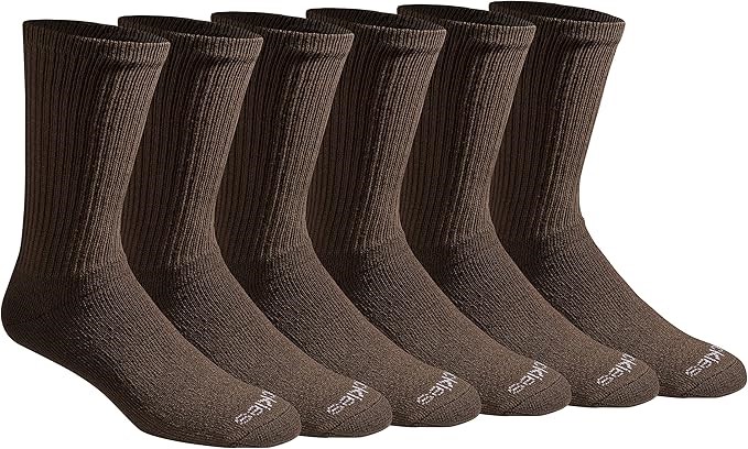 6 Pairs x DICKIES Men's Dri-Tech Moisture Control Multipack Crew Socks, Si