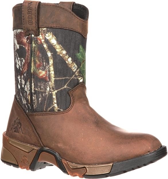 ROCKY Unisex-Child Mid Calf Boot / US4M / UK3 / EU36, Mossy Oak, FQ0003639