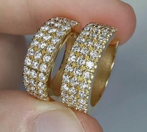 18k Yellow Gold Filled Earrings Stamped(18K)