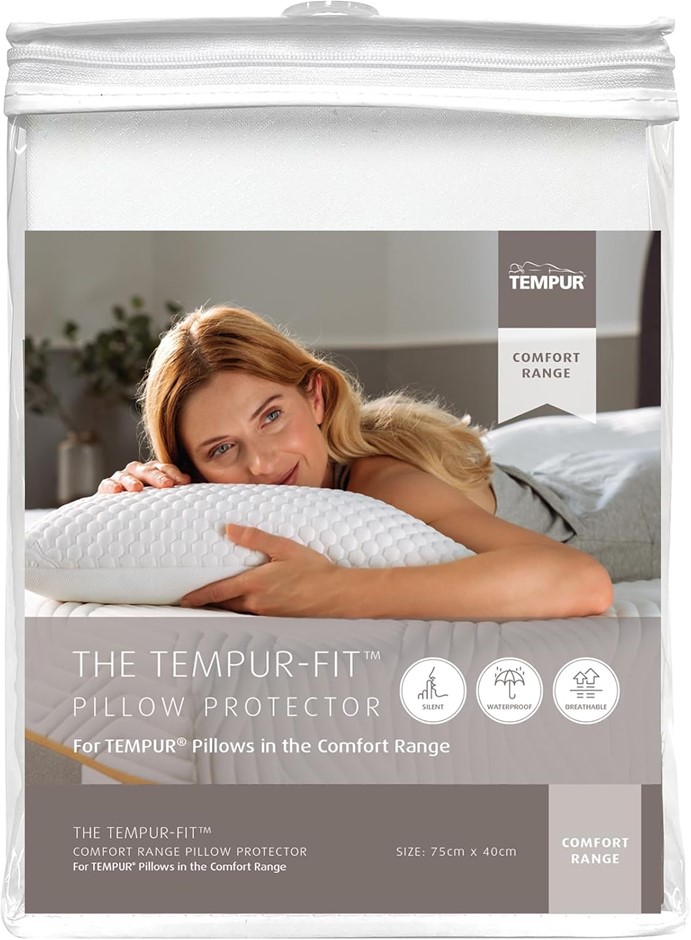 TEMPUR Pillow Protector, Stain Resistant and Thermo-regulating Cover, White