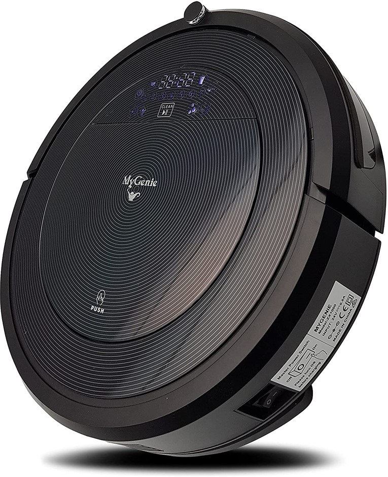 MY GENIE ZX1000 Robotic Vacuum Cleaner, 2 in 1 Vacuum & Mop, Black.