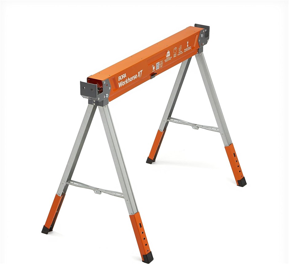 BORA Workhorse XT Adjustable Height Sawhorse - Single Piece Stand with 30-3