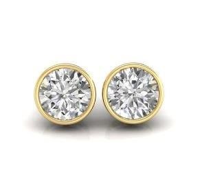18KGold Filled/Italy Stamped Yellow 4.0ctw Earring & Simulated Diamond VVS1