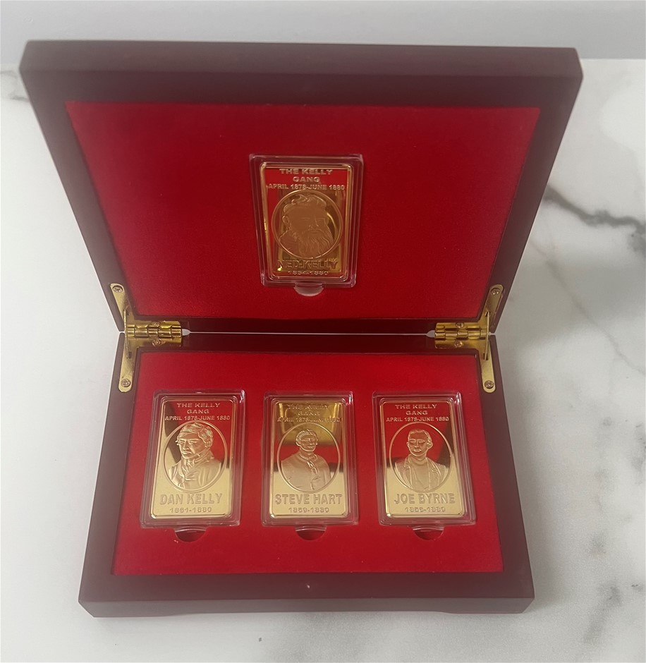 NED KELLY & GANG SET OF 4 X 1-OZ INGOTS