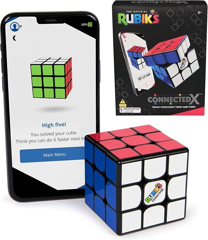 RUBIK'S CUBE ConnectedX, Bluetooth Enabled 3x3 Classic Cube.
