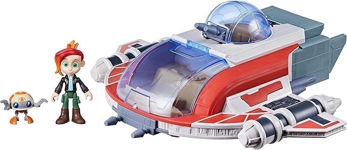 STAR WARS Young Jedi Adventures The Crimson Firehawk, 17-Inch Ship with 2 A