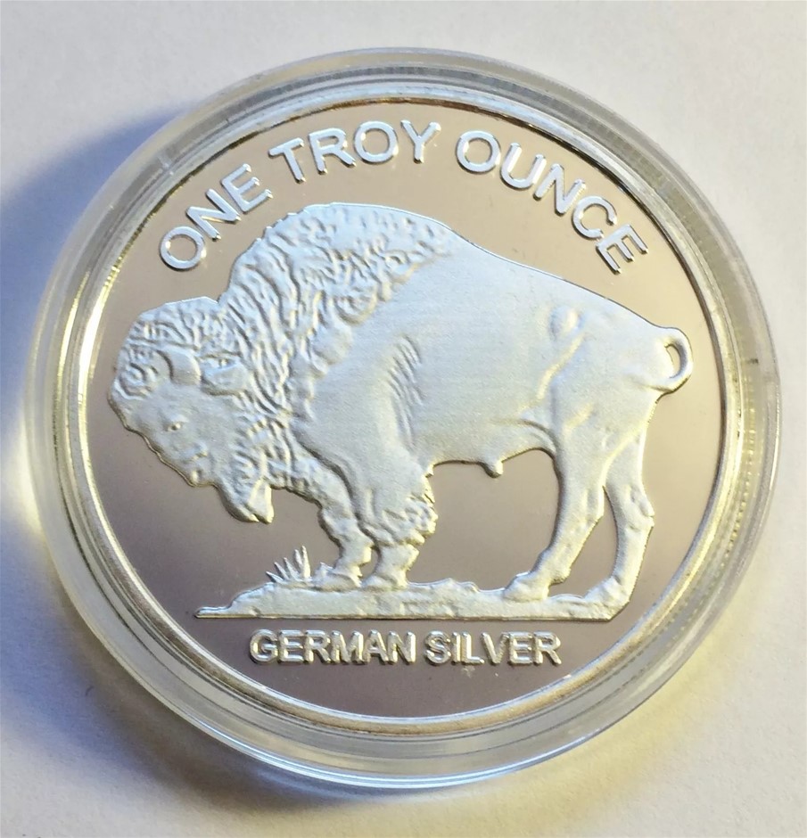 Awesome 1 OZ German Silver "USA Buffalo/Indian head" Proof Coin