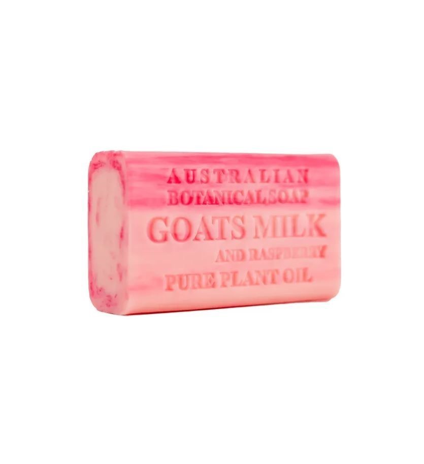 8 x AUSTRALIAN BOTANICAL Soap Bar Goats Milk & Raspberry, 200g.