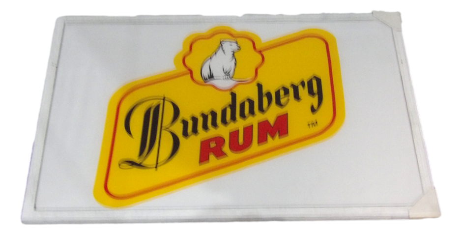 Sydney P/Up ONLY - Framed Bundaberg Rum Flag (Trade Marked) 94x129cm