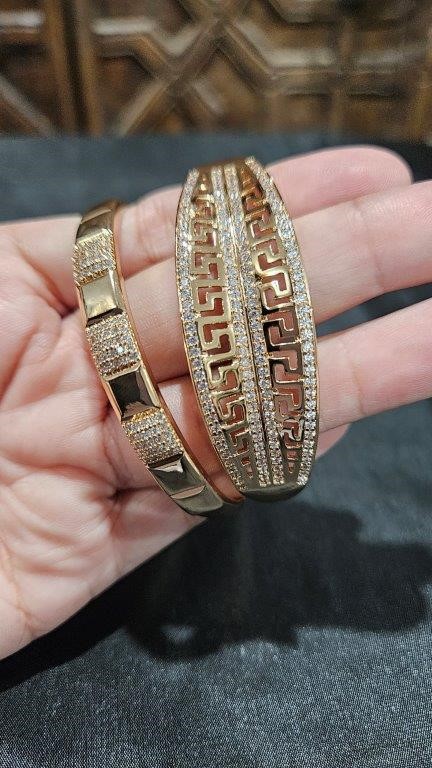 BULK –18k Rose Gold Bangle Sets (2 Matching Sets)-Jewelzmerchants