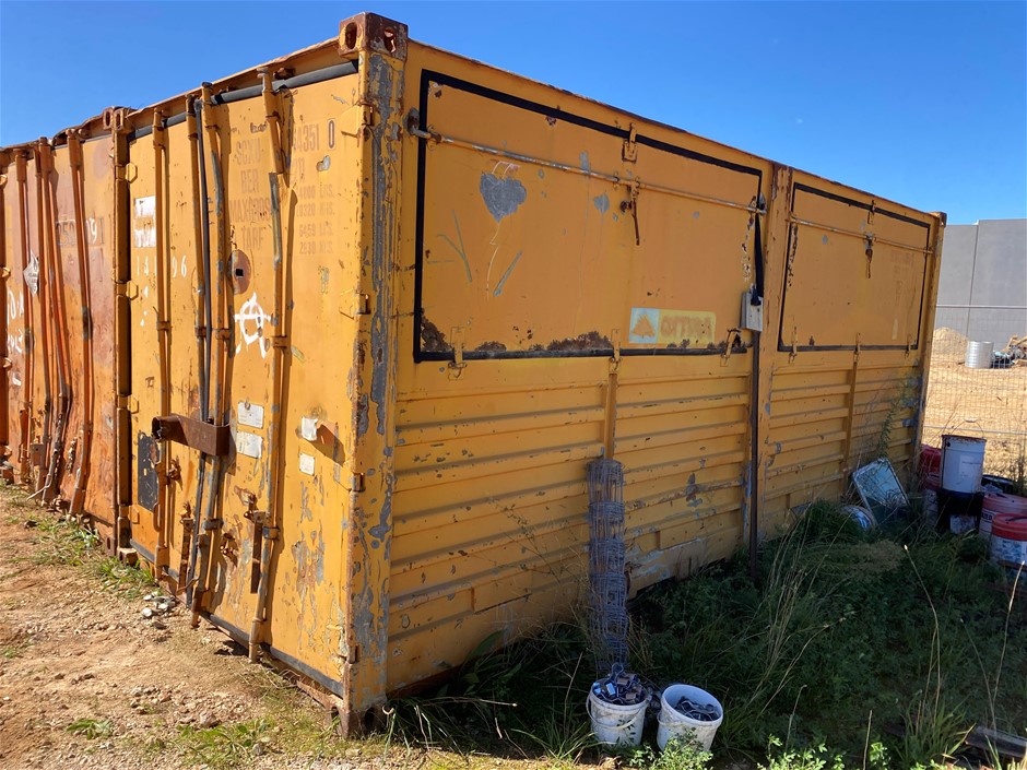 20’ Steel Shipping Container & Contents