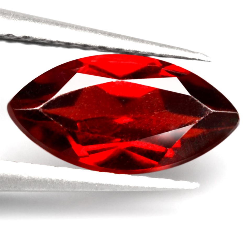 1.30ct Marquise Facet Cut Orange Red Spessartine Garnet Gemstone - 1Pc