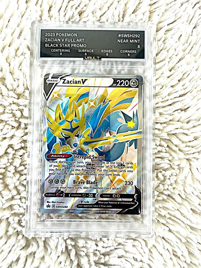2023 Pokémon Zacian V Full Art SWSH292 Black Star Promo Vault 8 NM