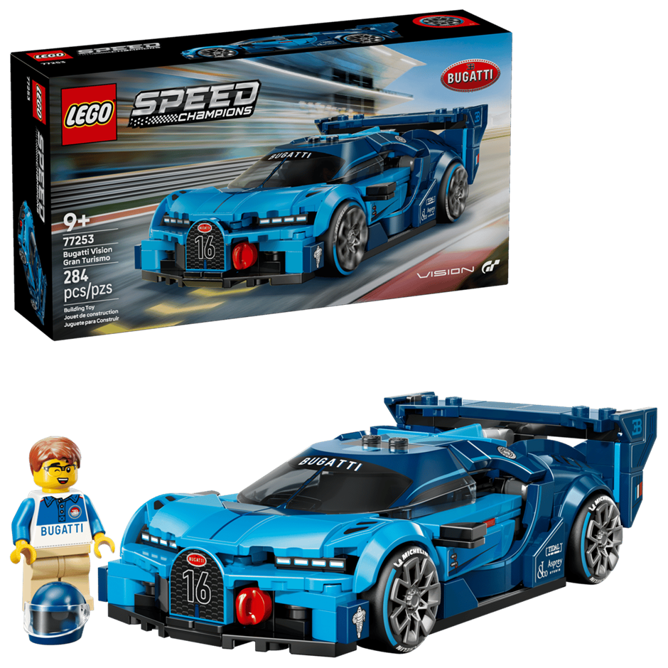 LEGO Speed Champions Bugatti Vision GT Hyper Sports Car, #77253. NB: Damage