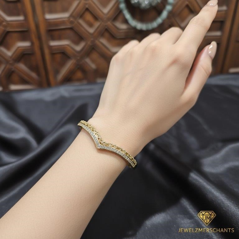 18K/Italy  Gold Filled Bangle -(stamped 18K/Italy)-Warranty Quality