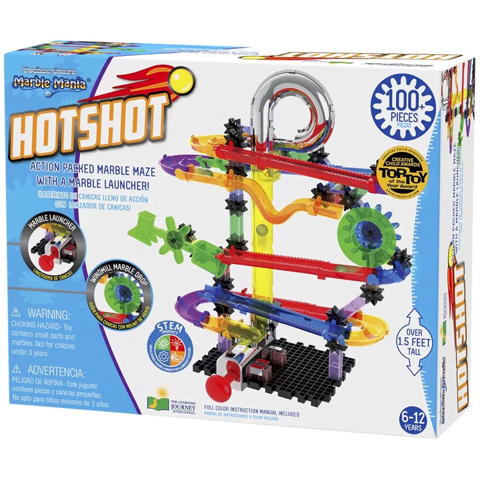 TECHNO GEARS Marble Mania Hotshot Set, 100+ Pieces, 134037. NB: damaged pac