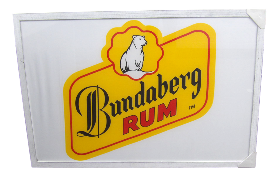 Sydney P/Up ONLY - Framed Bundaberg Rum Flag (Trade Marked) 94x129cm