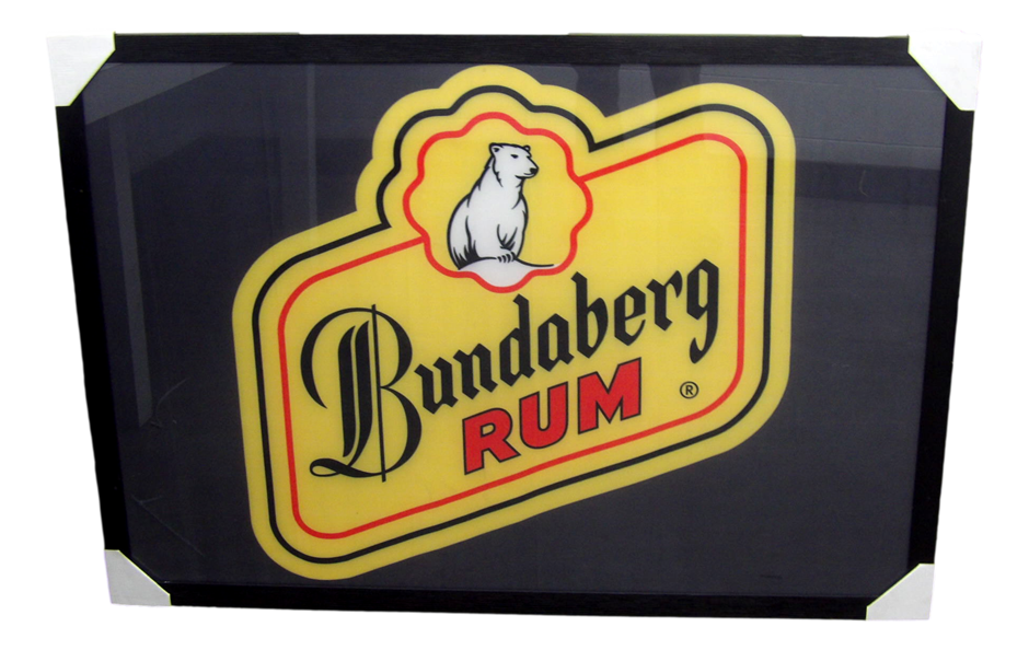 Sydney P/Up ONLY - Framed Bundaberg Rum (Registered) Flag 94x129cm