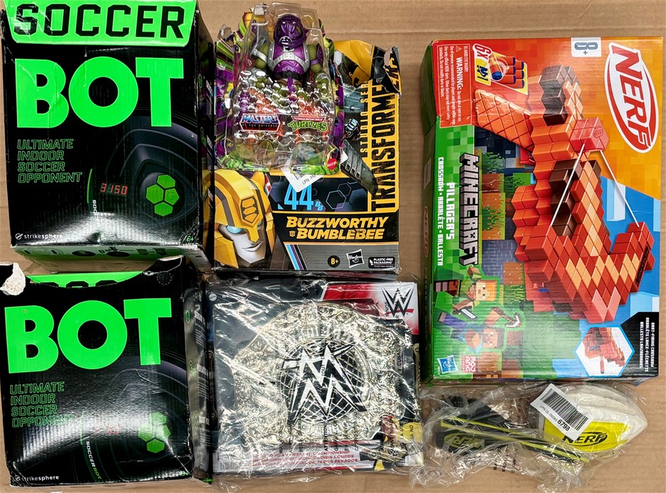 12 x Assorted Children's Toys for 6-8yrs+, Comprising: NERF, TRANSFORMERS,