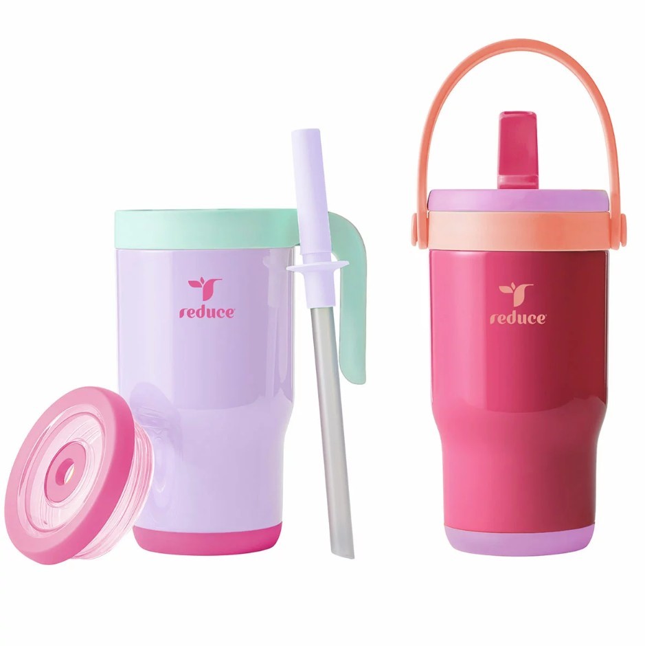 REDUCE Kids Chiller Go Insulated Cups, 414ml, Pink Purple. NB: Not in origi