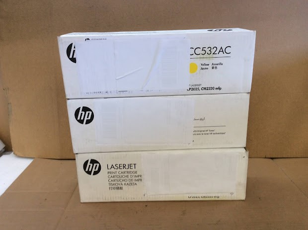 Yellow& Cyan & Magenta Toner Cartridge New (Lot of 3)