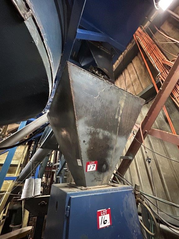 Galvanised Hopper Diamond Shape in Blue