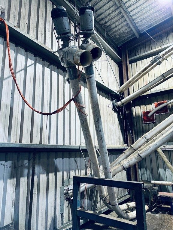 Fabricated Hopper with 2 x Screw Conveyor Units each Approx. 120mm in Dia