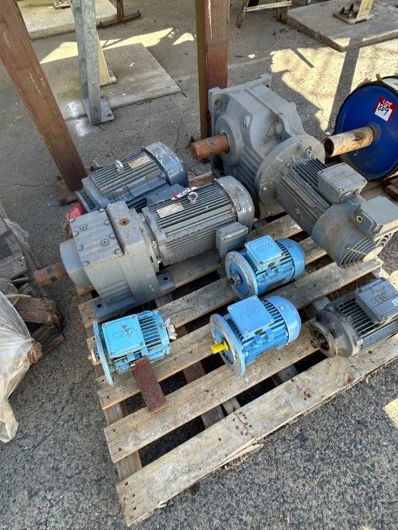 7 x Assorted Electric Motors Incl. SEW EURODRIVE and CMG Brands