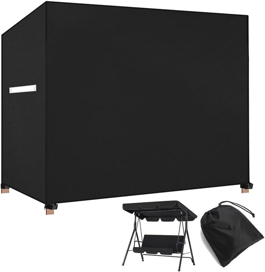 VIADOM Outdoor Swing Cover, 3 Triple Seater Waterproof Cover, Black. NB: Sl