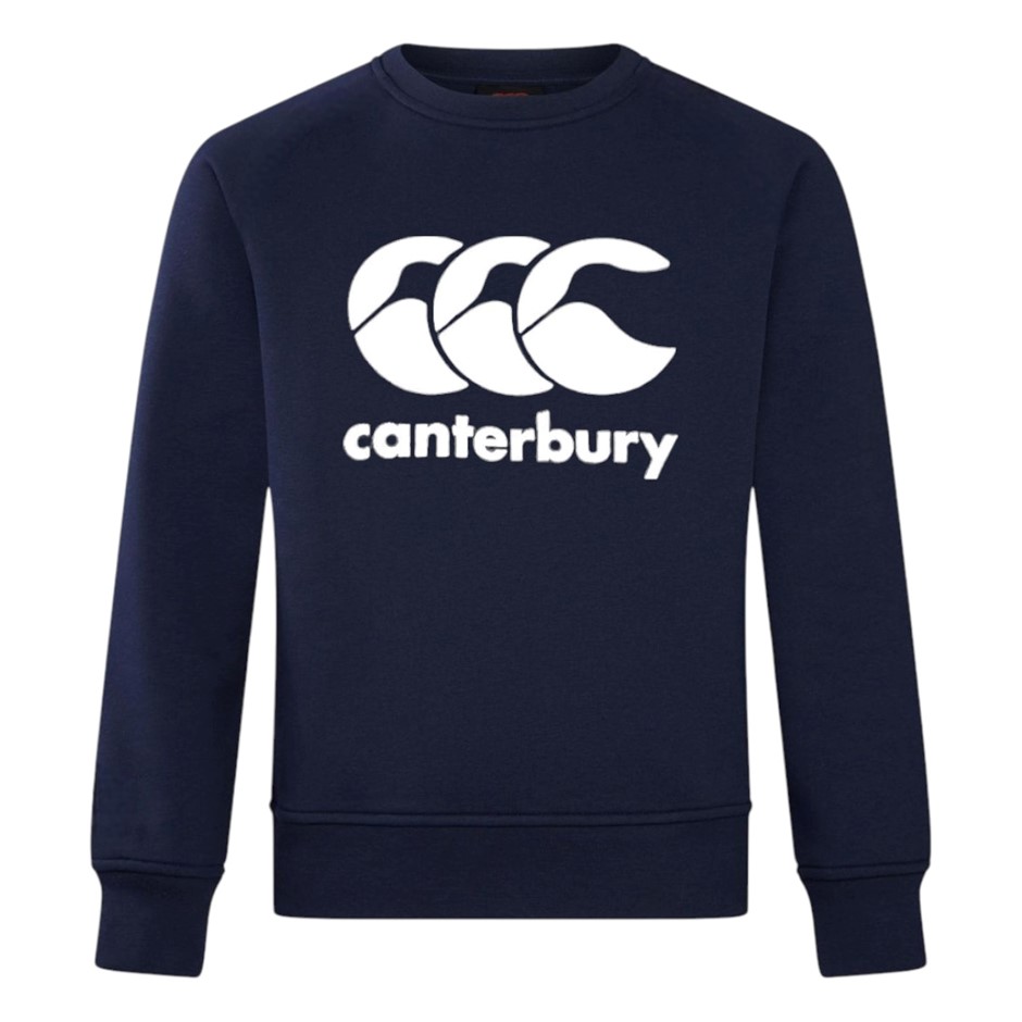 CANTERBURY Men's CCC Fleece Crew Sweater, Size XL, 60% Cotton, 769 Navy, QA