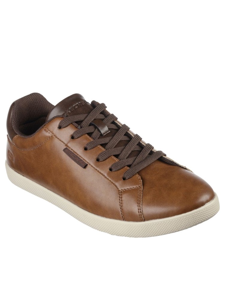 SKECHERS Men's Placer-Berwick Shoes, Size US10 / EU43, Light Brown (LTBR),