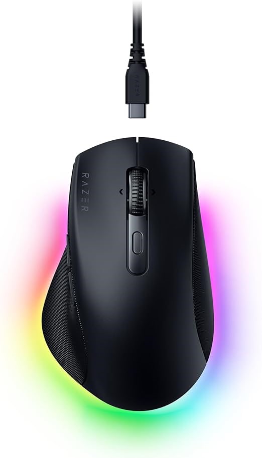 RAZER Pro Click V2 Wireless Mouse: Right-Handed Ergonomic Design with Thumb