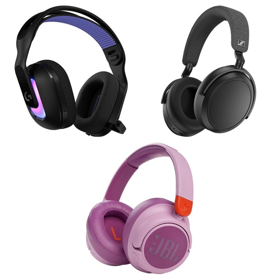 3 x Assorted Headphones. 1 x SENNHEISER Momentum 4 Wireless Headphones, Bla