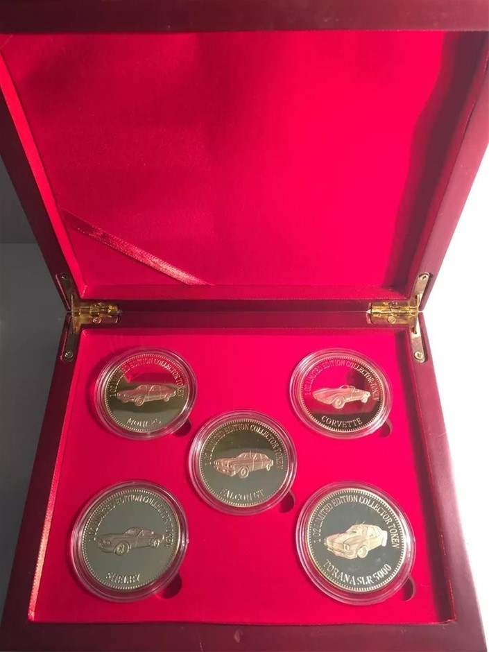 2016 Boxed Set of 5 x 1 oz Muscle Car Series 1 Gold HGE Edition LTD 1,000