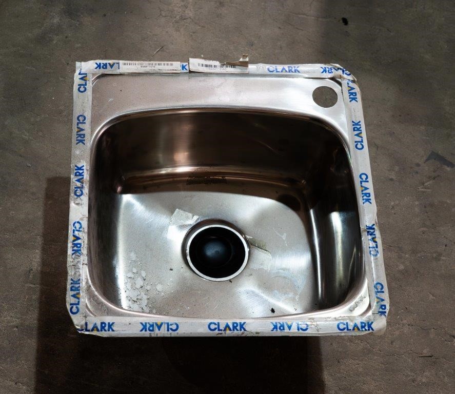 CLARK Stainless Steel Single Bow Sink   380 x 380mm.