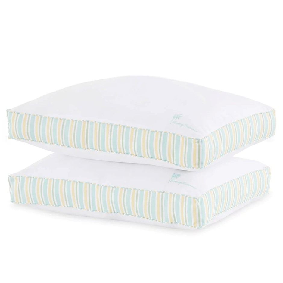 TOMMY BAHAMA 2pk Colossal Pillow, Yellow Green.