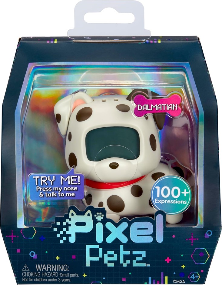 Pixel Pets, Dalmatian, Interactive Digital Pet Dog.