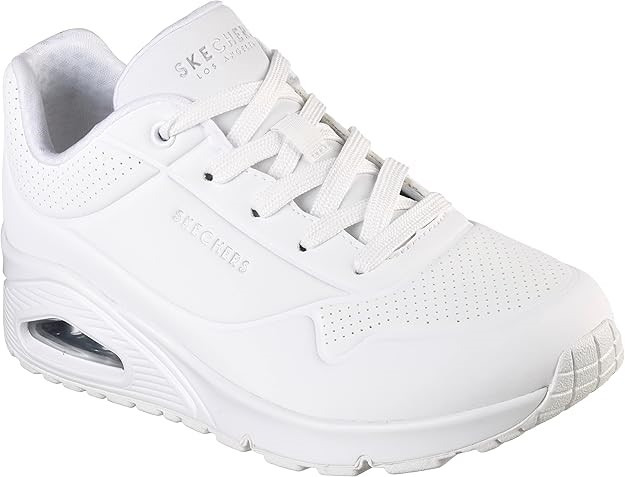 SKECHERS Women's Uno 'StandOnAir' Shoes, Size US8, White, 73690/W.