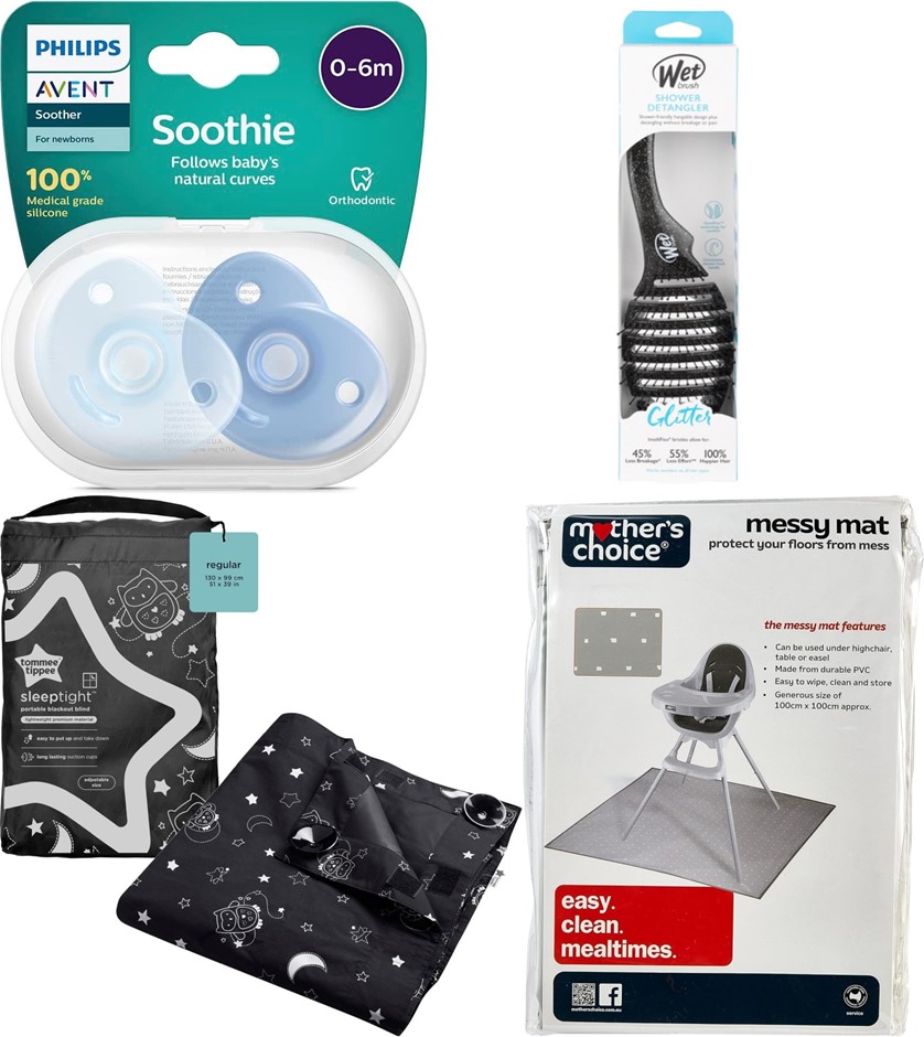 BUNDLE: Wet Brush Shower Detangler + Philips Avent Soothie Pacifiers (2-Pac