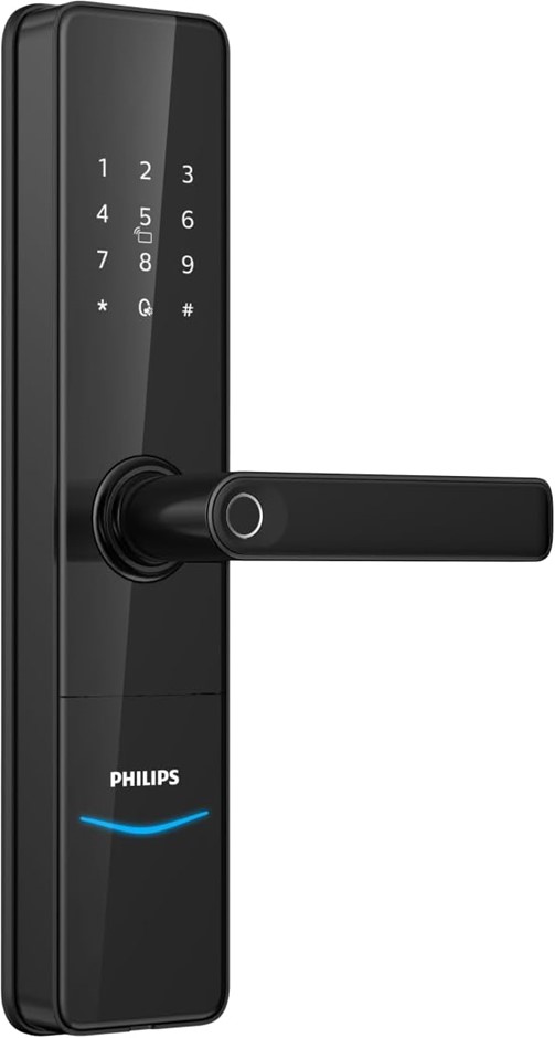 Philips EasyKey DDL603E-5HWS Smart Fingerprint Door Lock | Triple Deadbolt