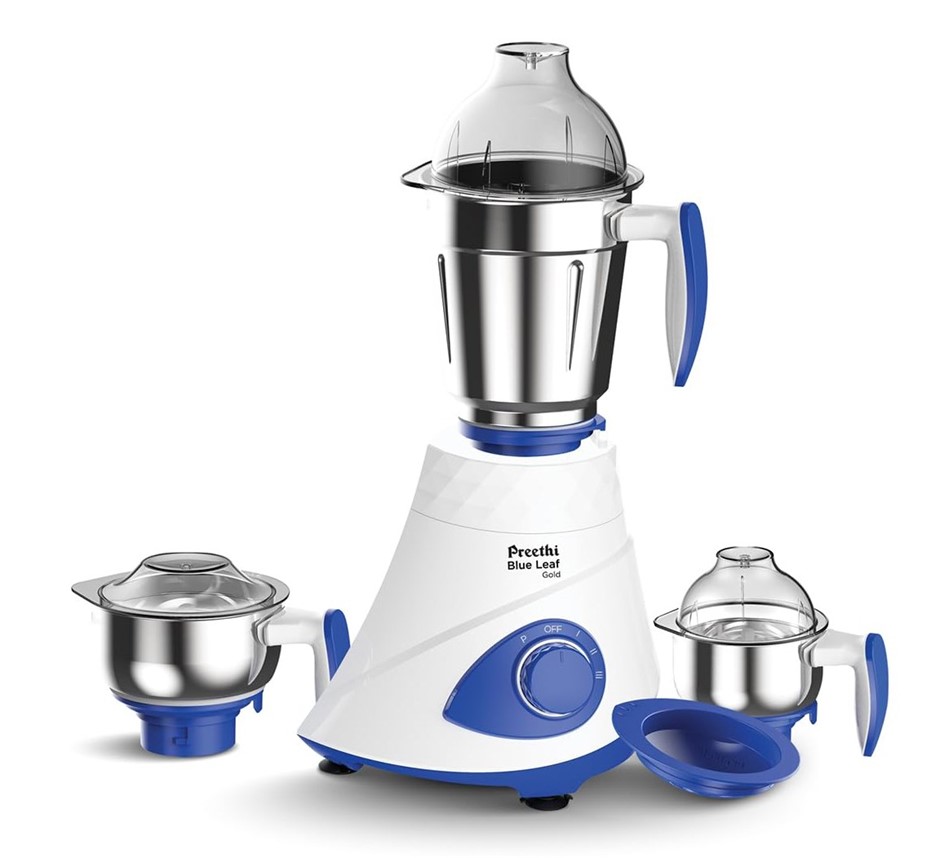 PREETHI 750W Blue Leaf Gold Mixer Grinder NB: minor use, no adaptor