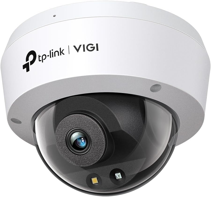 TP-Link VIGI 4MP Dome Network Smart Security Camera, Full-Colour, AI Detect