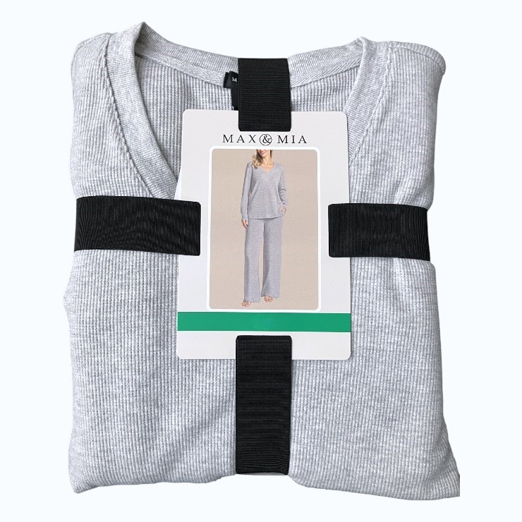 MAX&MIA Women's V-Neck Lounge Set, Size XL, Heather Grey. Buyers Note - Di