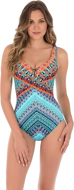 MIRACLESUIT Women's Casbah Escape Underwire Swimsuit, Size US12 / UK14, Mul