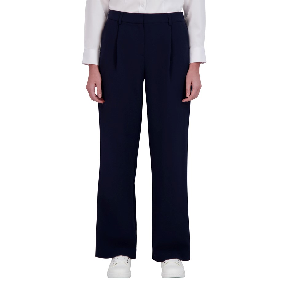 DKNY Women's Wide Leg Pant, Size 10, Navy (NVY). Buyers Note - Discount Fr