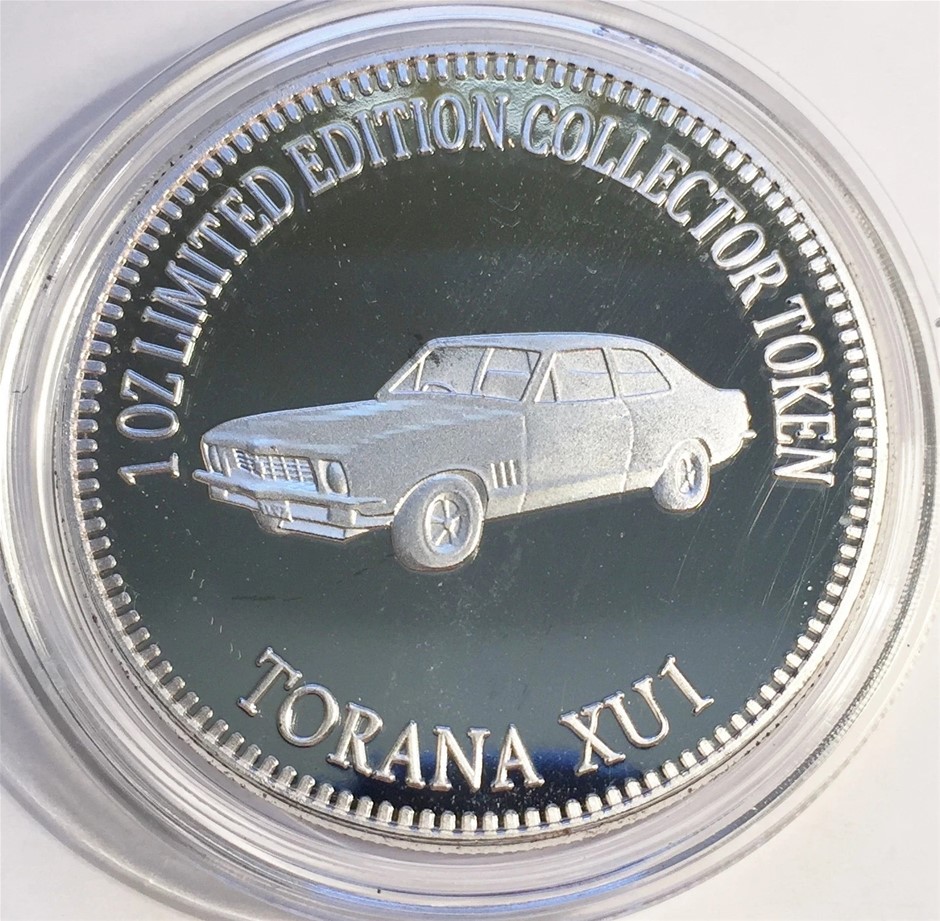 NEW 2016 "TORANA XU1" M/Car 1-0z HSE 999 Fine Silver Coin LTD 2,500