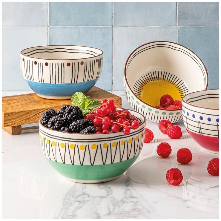 OVER&BACK Stardust Stoneware Bowls 6 Piece Set.
