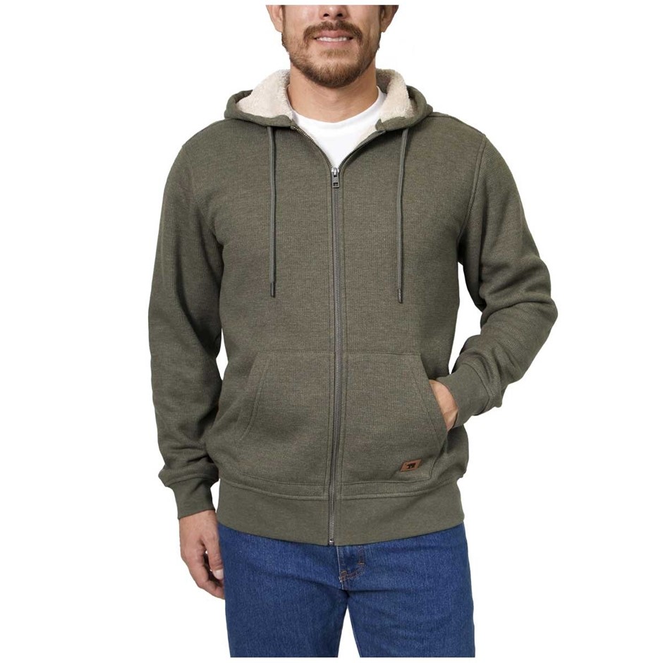 FREEDOM FOUNDRY Men's Zip Hoodie, Size S, Olive.