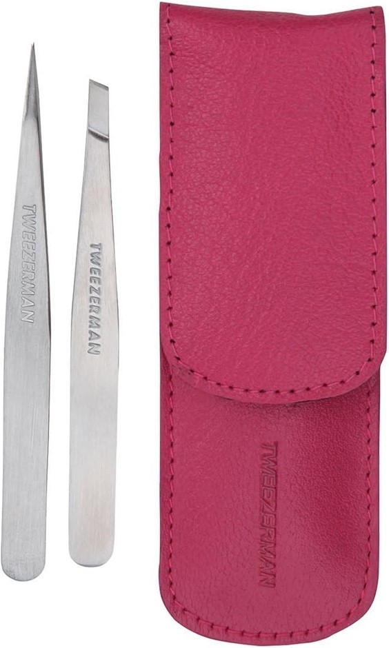 Tweezerman Petite Stainless Steel Point & Slant Tweezer Set