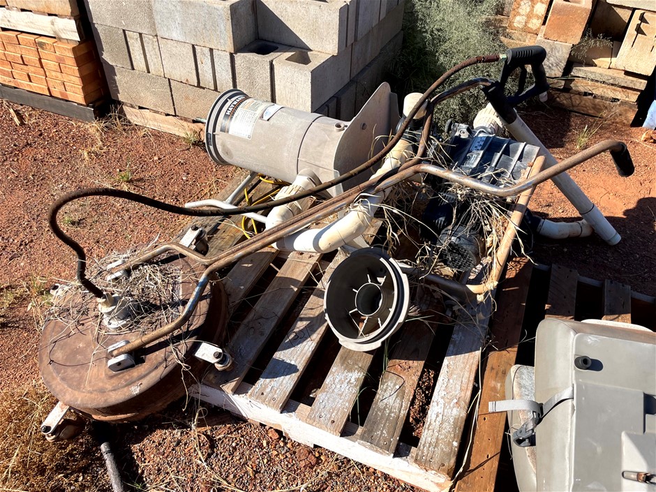 Pallet of Pool Filter, Pump and Cleaning Head